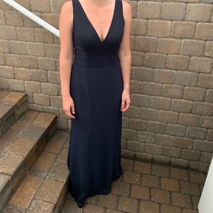 Navy Blue Floorlength Gown